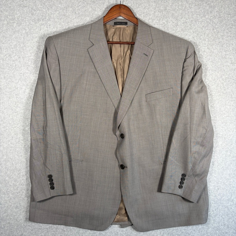 Lauren Ralph Lauren Blazer Men's 50S Brown Wool Two Button Suit Jacket Solid